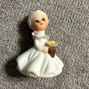 Vintage miniature bisque Flower of the Month figurine
